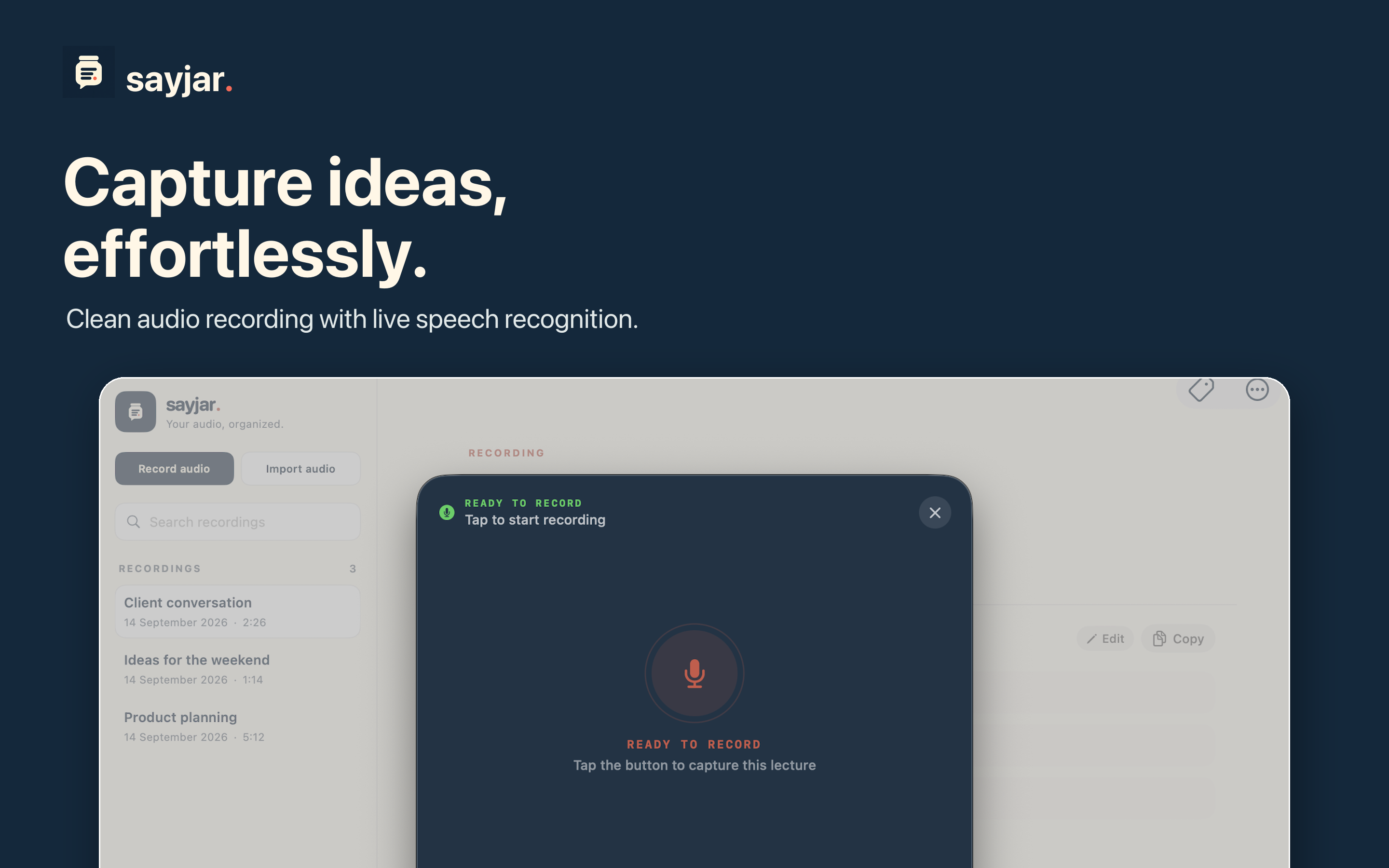 Smart Notes shown in Sayjar on Mac